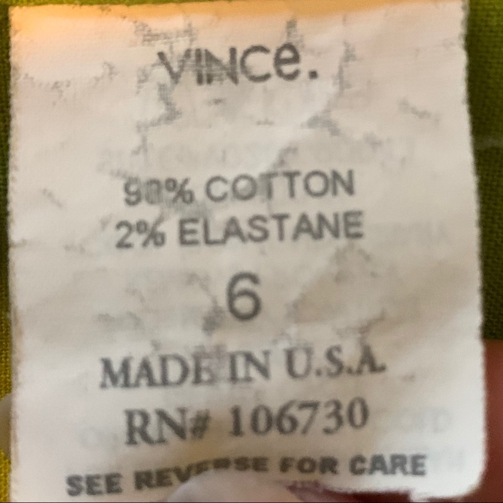 Vince cotton dusty olive green blazer size 6 - Picture 4 of 6